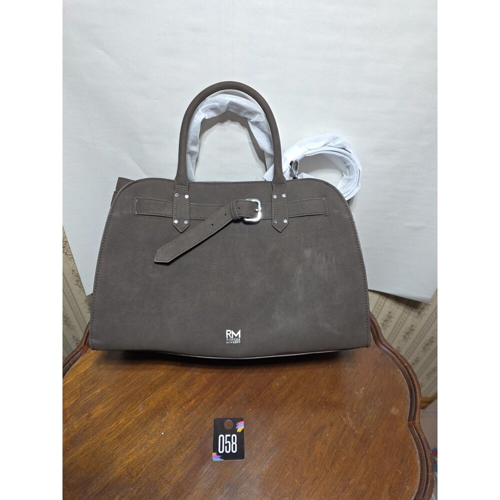 Rebecca Minkoff Satchel Bag Taupe Top Handle Shoulder Strap Silver NWOT